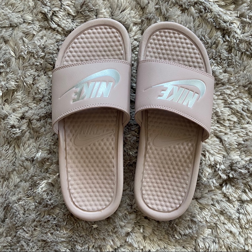 Lavender Nike Women’s Benassi JDI Slide Sandals